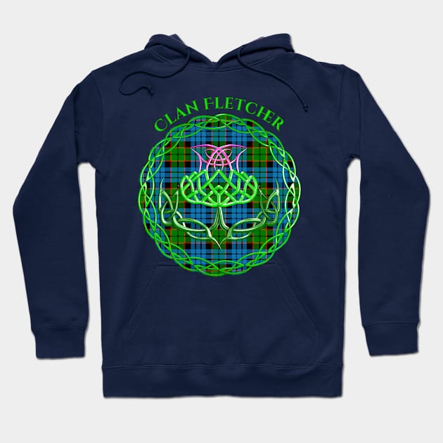 Fletcher Scottish Tartan Celtic Thistle Hoodie by CelticFlame